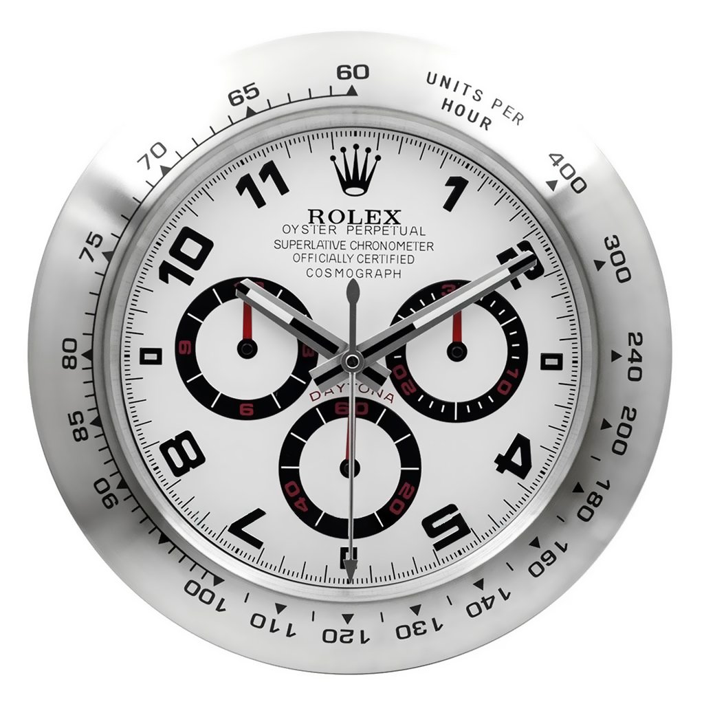 Rolex Daytona Series,Silver | Wall Clock