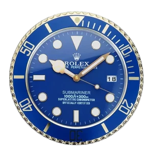 Rolex Submariner Series,Blue & Gold | Wall Clock