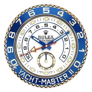 Rolex Yacht Master ll Gold & Blue | Wall Clock
