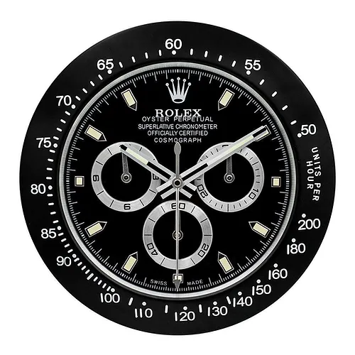 Rolex Daytona Series , Black | Wall Clock