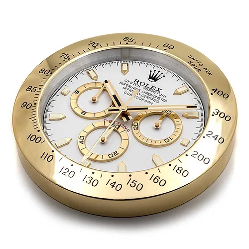 Rolex Wall clock Daytona Series,Gold & White - Image 3