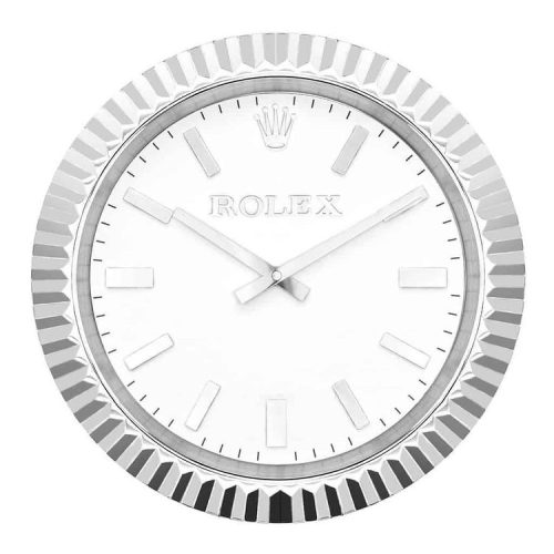 Rolex Presidential Piece ,Silver & White | Wall Clock