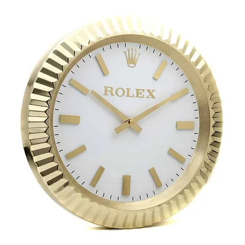 Rolex Presidential Piece ,Classic Gold & White | Wall Clock - Image 2