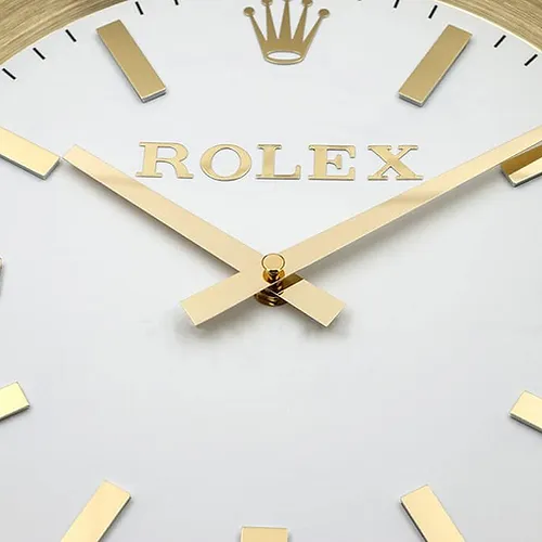 Rolex Presidential Piece ,Classic Gold & White | Wall Clock - Image 4