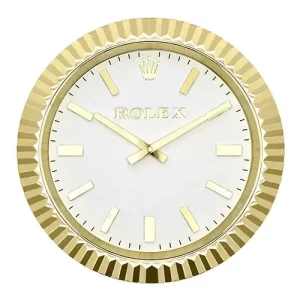 Rolex Presidential Piece ,Classic Gold & White | Wall Clock