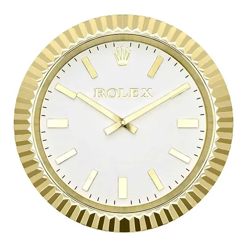 Rolex Presidential Piece ,Classic Gold & White | Wall Clock
