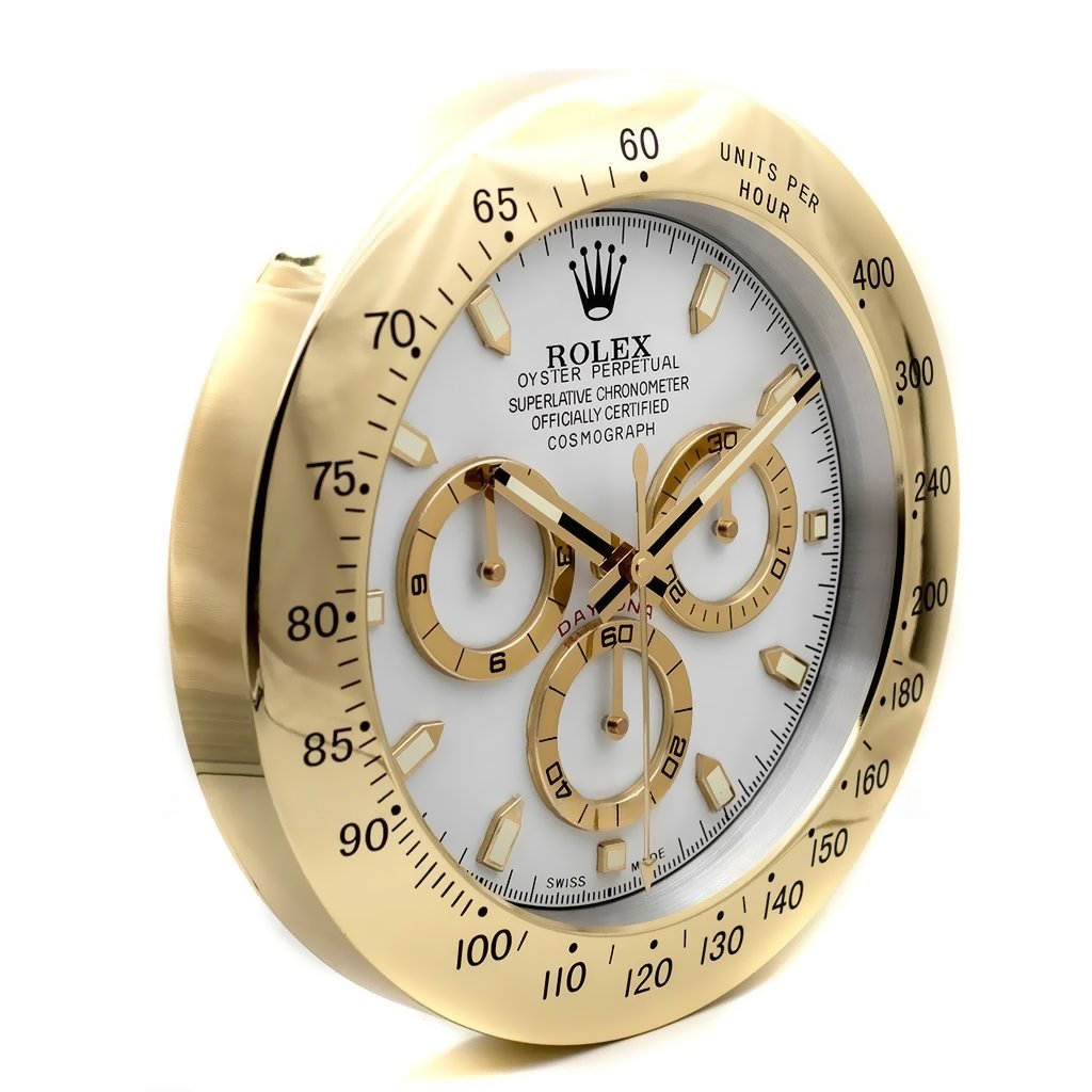 Rolex Wall clock Daytona Series,Gold & White - Image 2