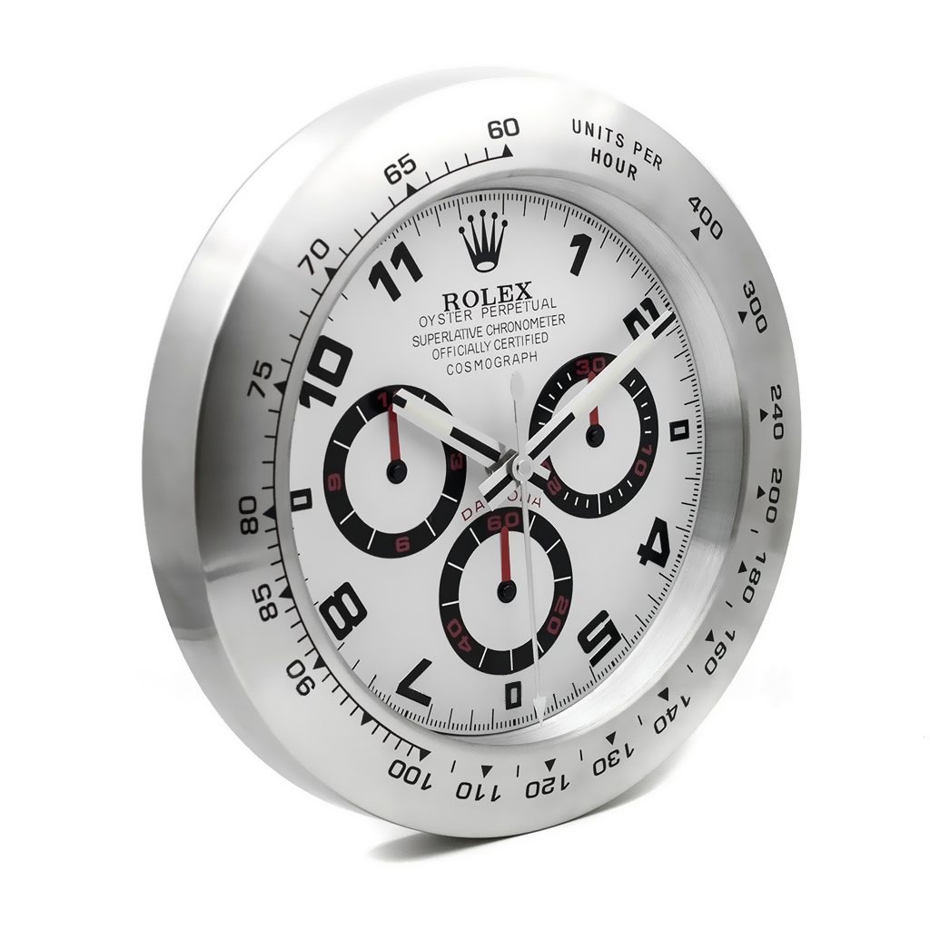 Rolex Daytona Series,Silver | Wall Clock - Image 2