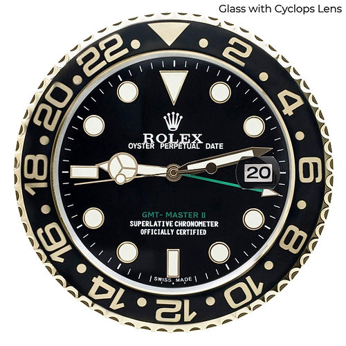 Rolex GMT Master Series,Black and Gold | Wall Clock