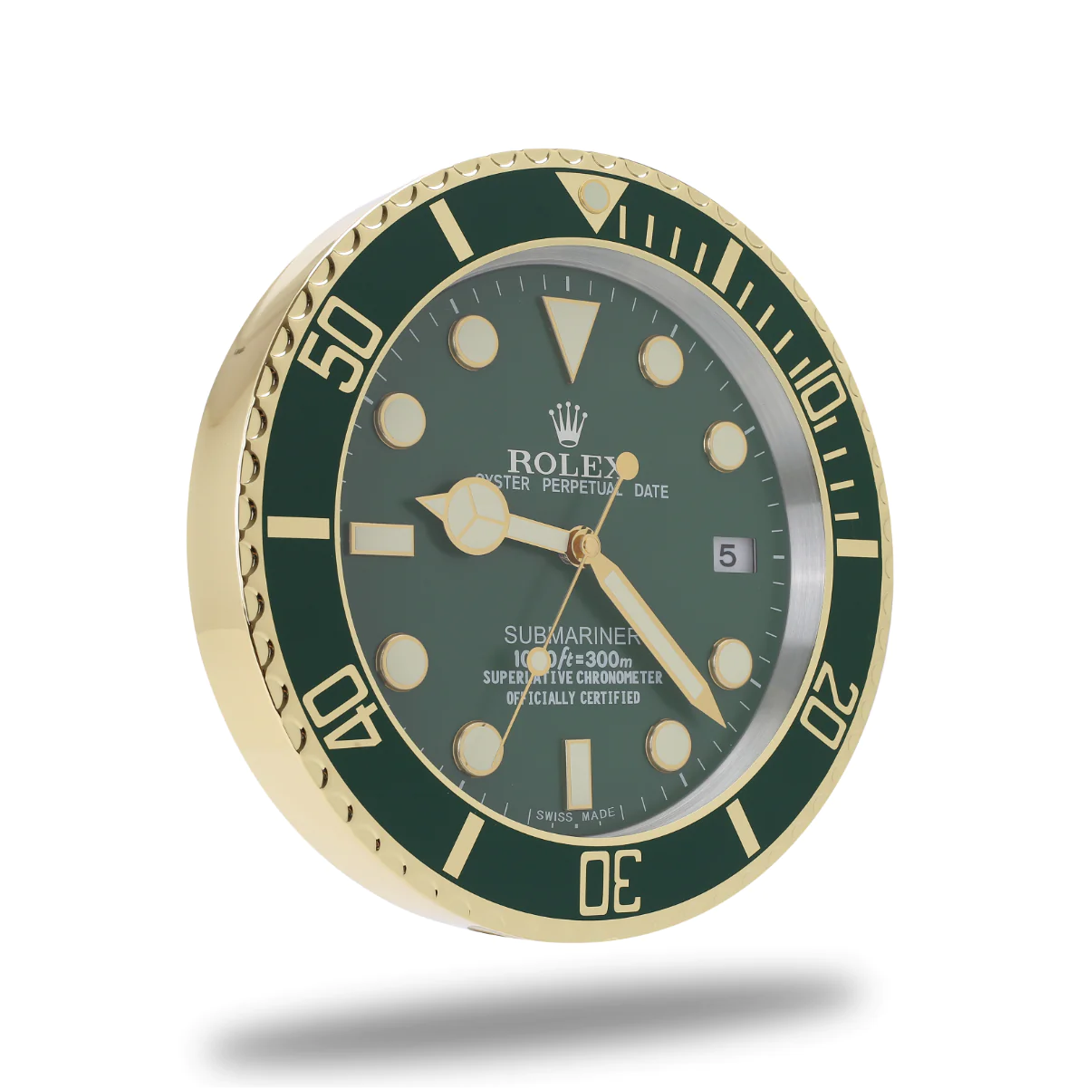 Rolex Submariner Series,Green & Gold | Wall Clock - Image 3
