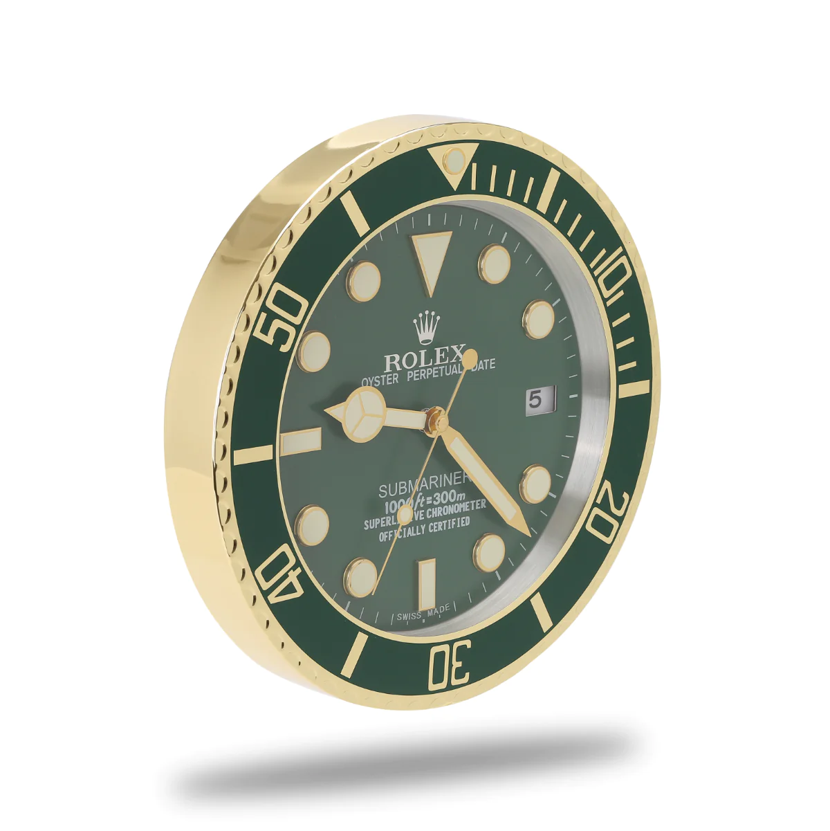 Rolex Submariner Series,Green & Gold | Wall Clock - Image 2