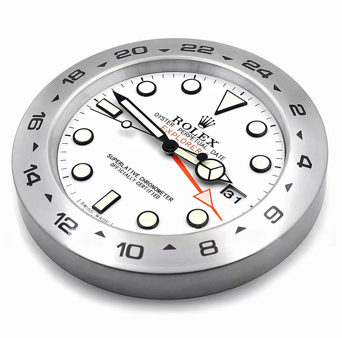 Rolex Explorer II Series, White dial | Wall Clock - Image 3