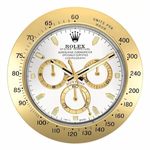 Rolex Wall clock Daytona Series,Gold & White