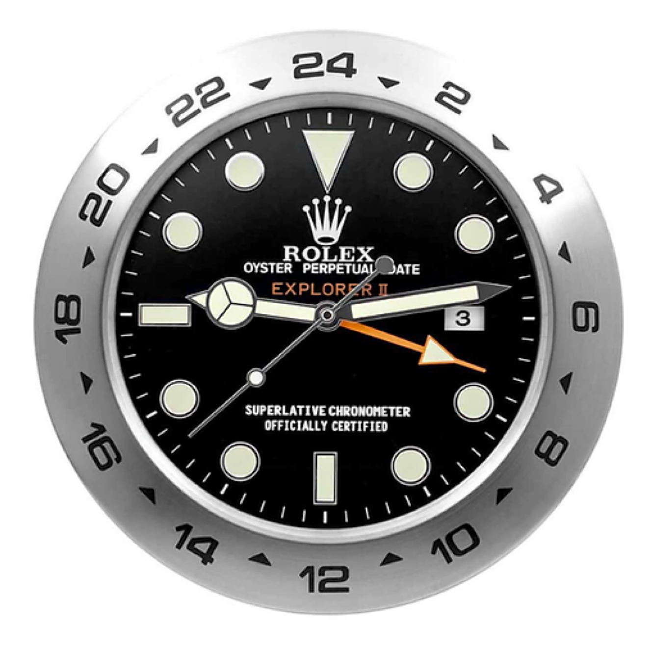 Rolex Explorer II Black dial | Wall Clock