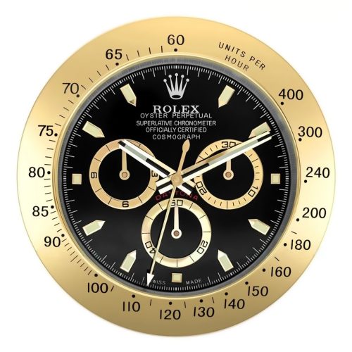 Rolex Wall Clock Daytona Series,Gold & Black