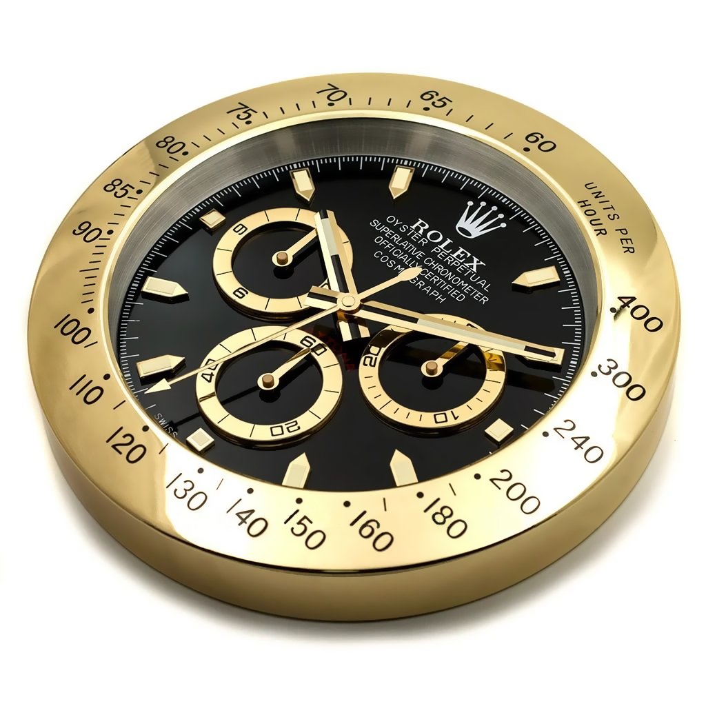 Rolex Wall Clock Daytona Series,Gold & Black - Image 3