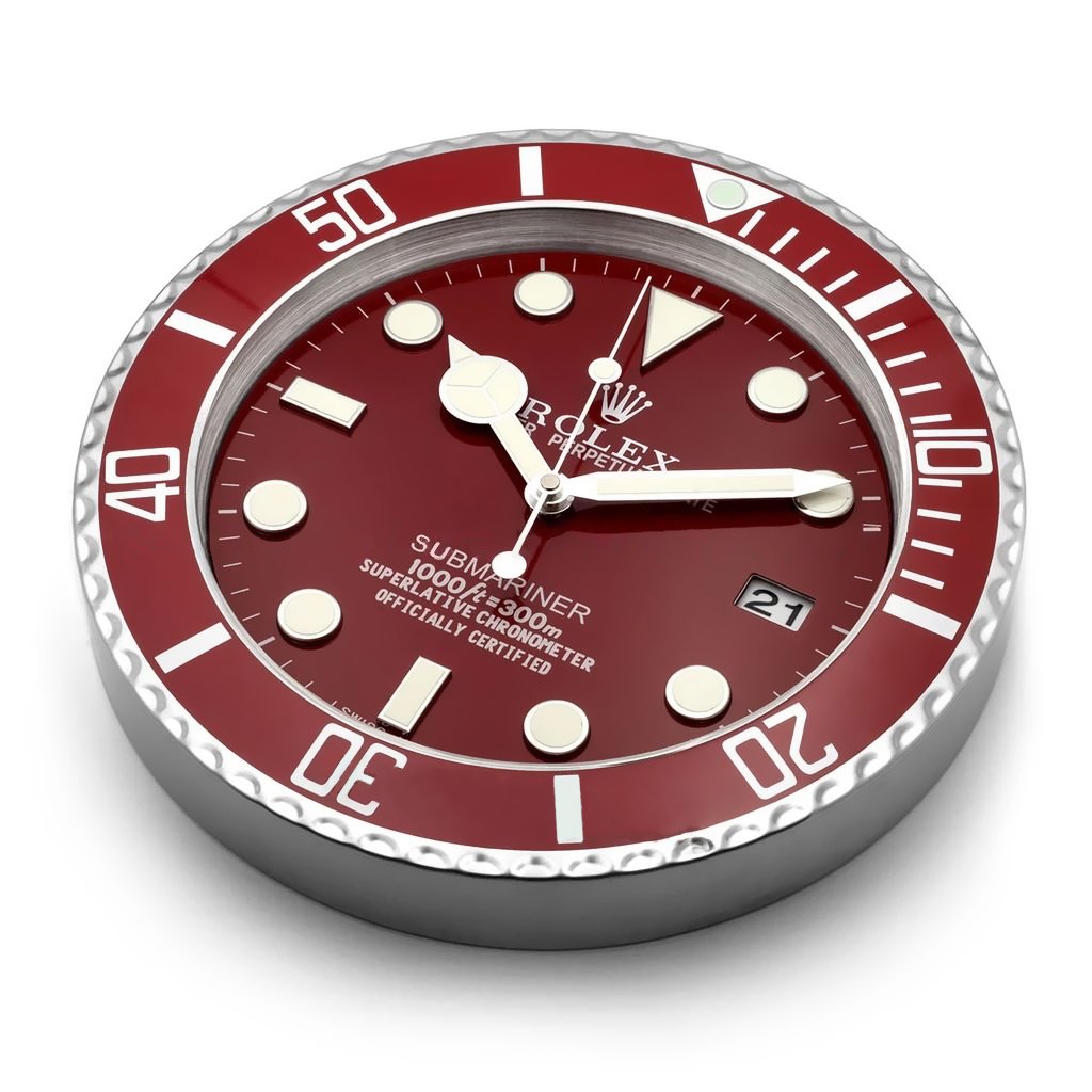 Rolex Submariner Series,Red | Wall Clock - Image 3