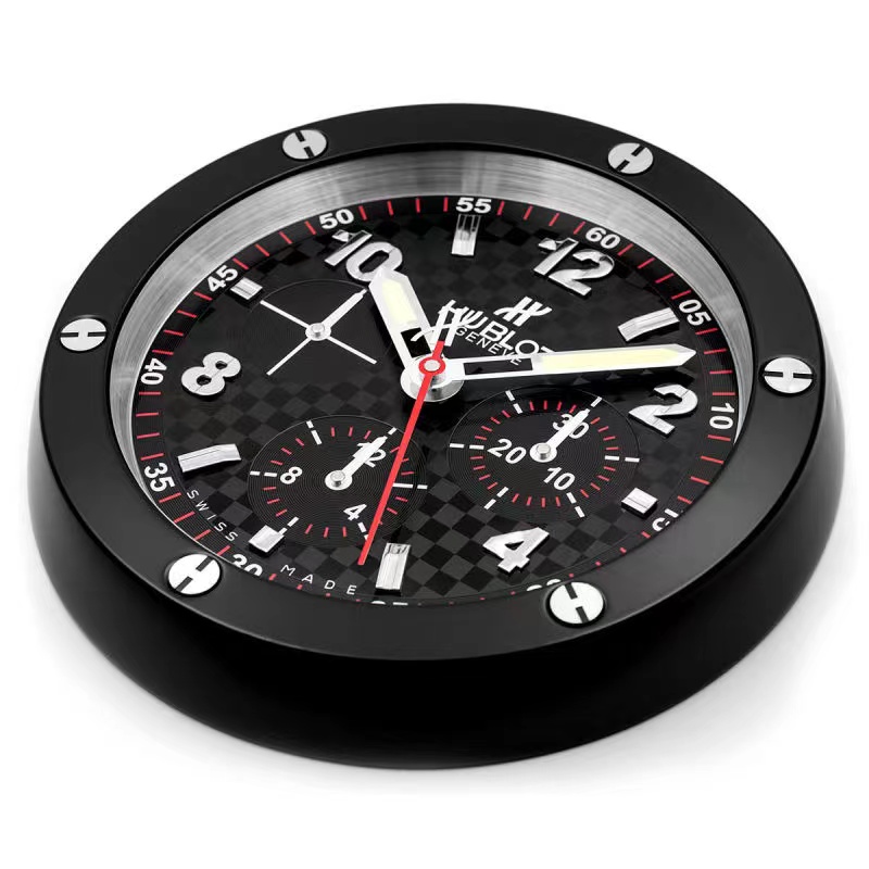 Hublot Big Bang Wall Clock | Carbon Fibre Chronograph Dial Black - Image 2