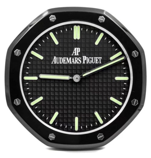 AP Royal Oak Wall Clock | Black & Green Luminous Dial