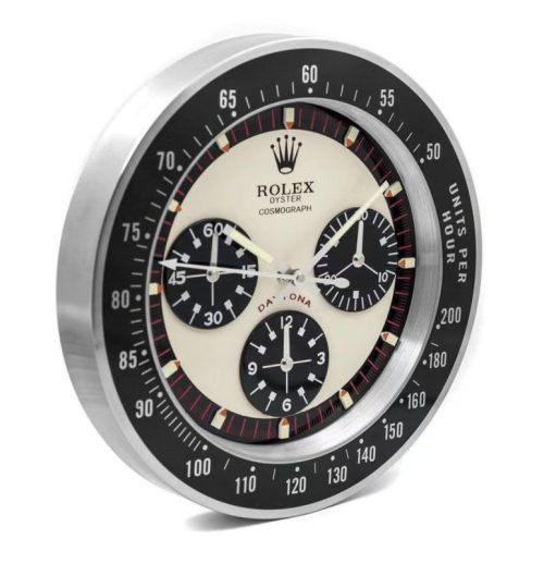 Rolex Daytona Paul Newman Wall Clock | Black Logo