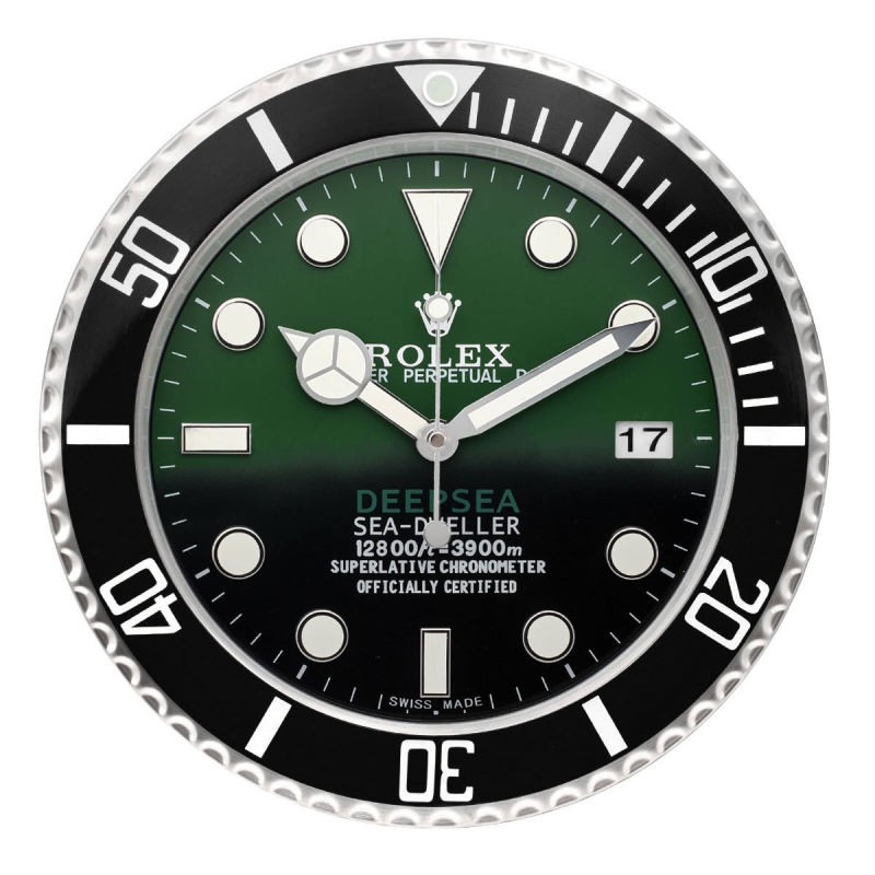 Rolex Deepsea Wall Clock I Green & Black Sea-Dweller